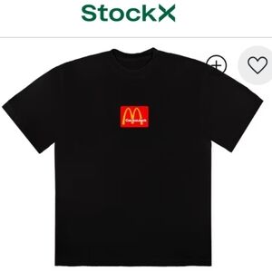 Travis Scott X Mc Donalds Purple Logo Cactus Jack Tshirt Mens Medium Black Shirt